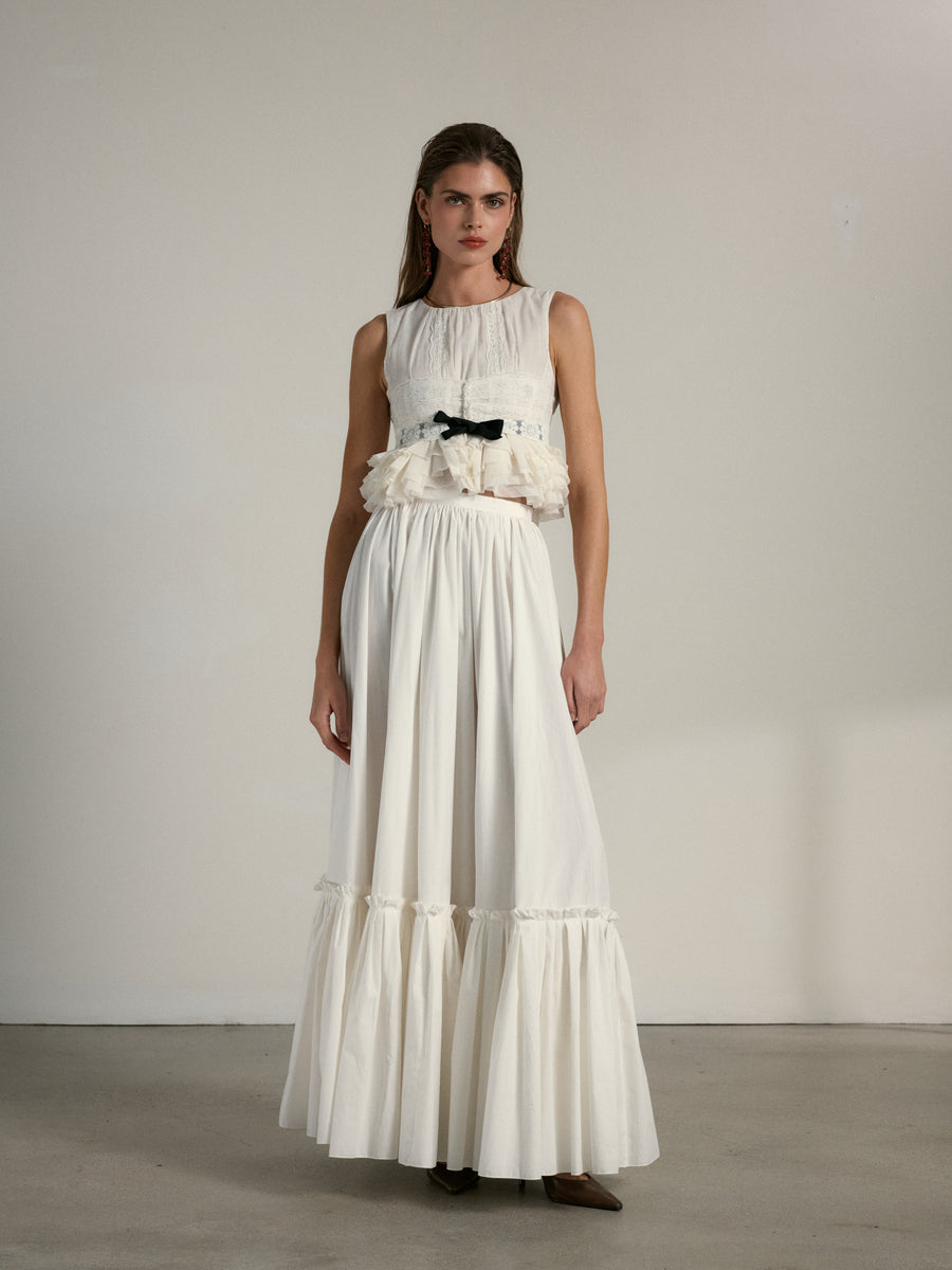 The Almeria Top in Eggshell