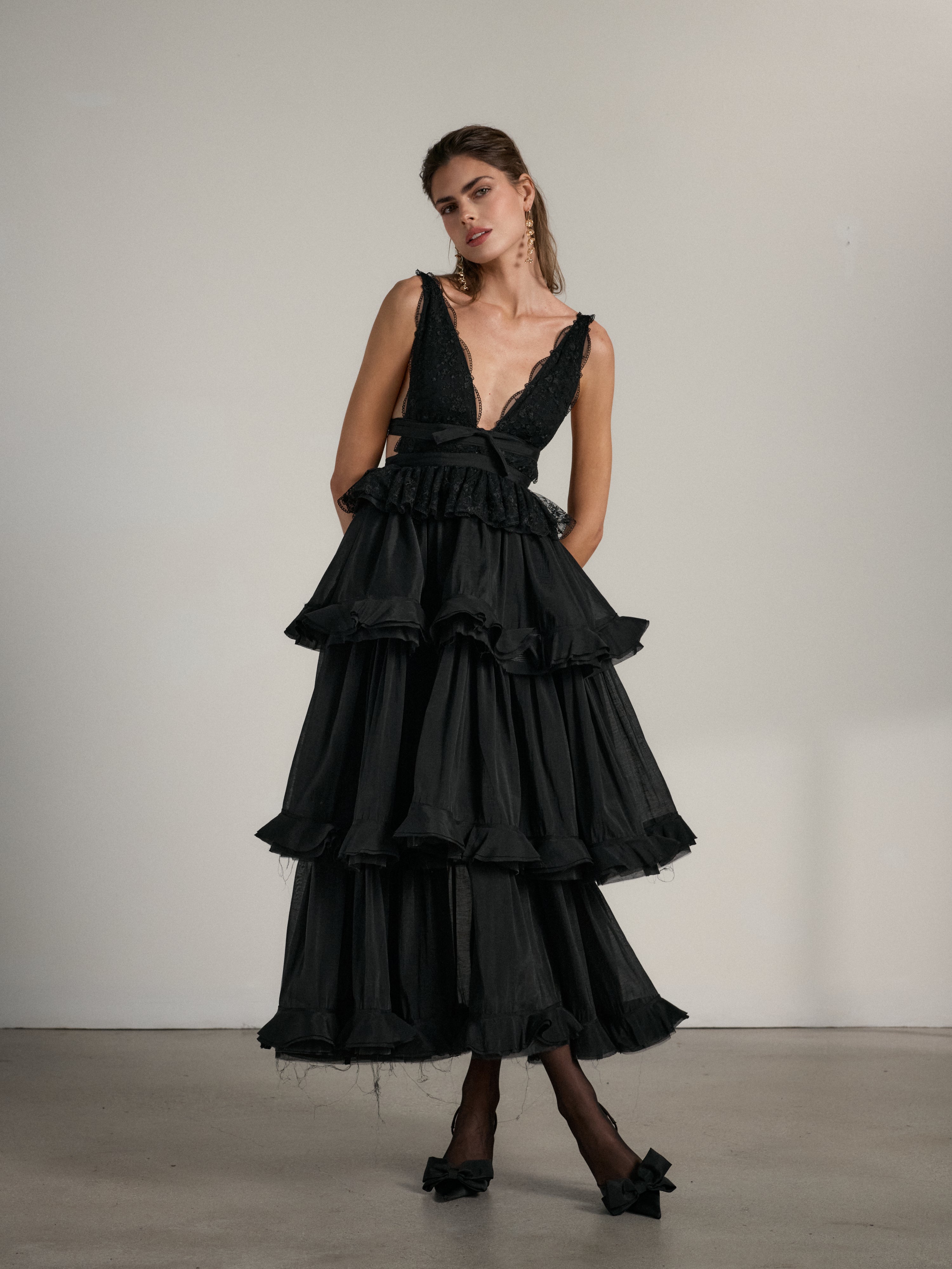 The Valencia Dress in Black 4 / Black