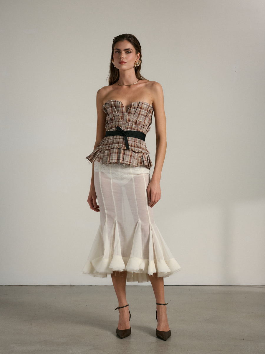 The Zapillo Skirt in Eggshell