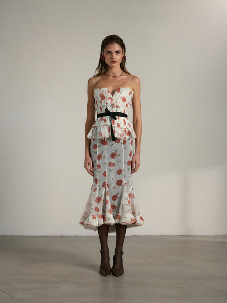 The Zapillo Skirt in Red Poppy Print – V. Chapman