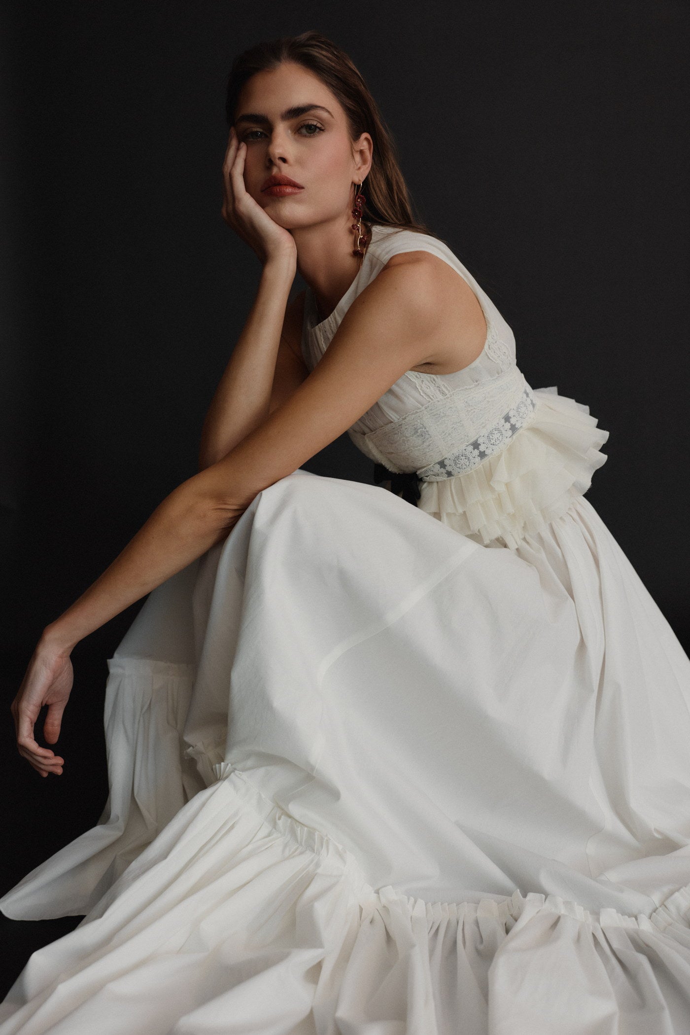 White dress movement portrait
