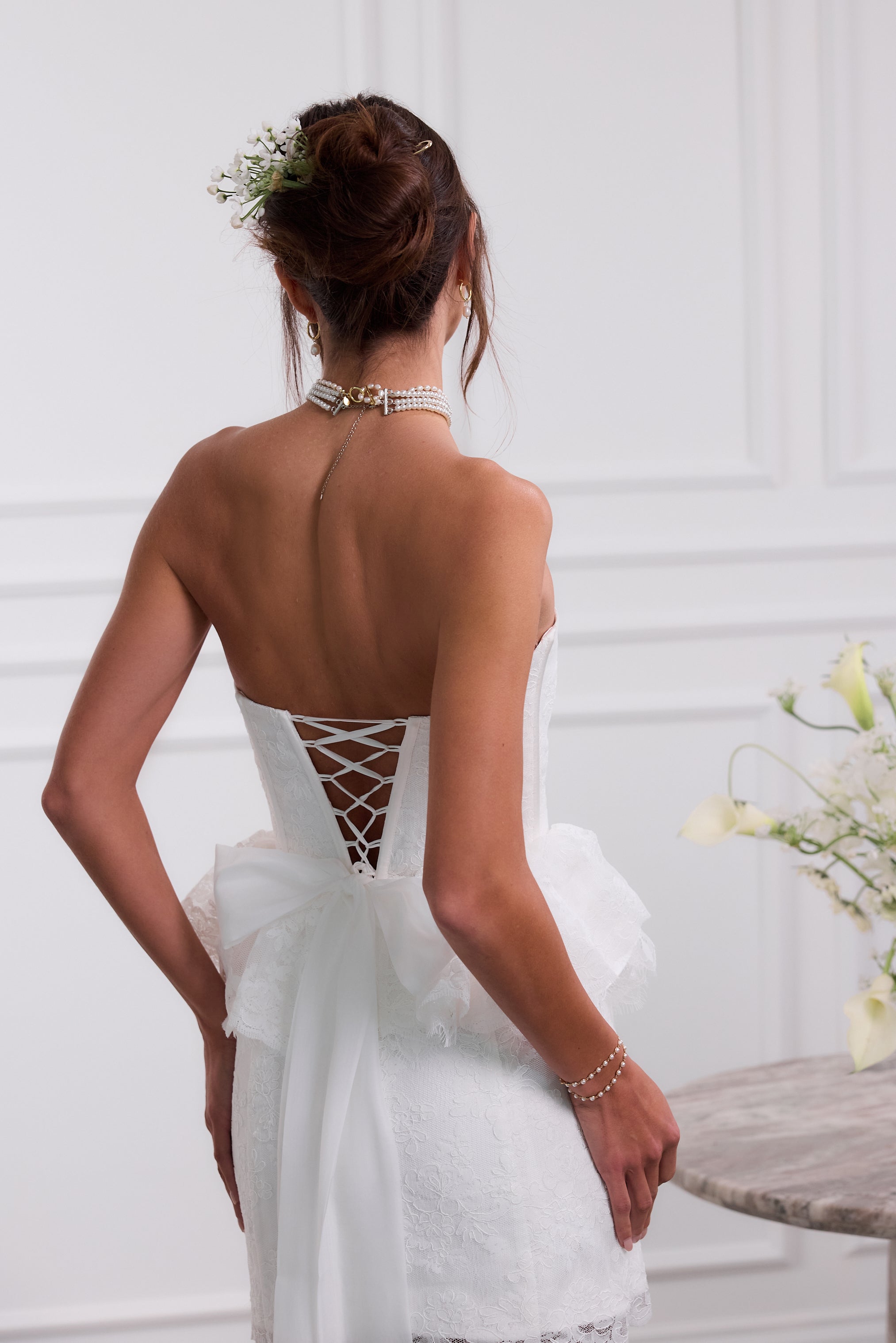 The Winnie Dress in White Chantilly Lace 14 / White Chantilly Lace The Winnie Dress in White Chantilly Lace 14 / White Chantilly Lace