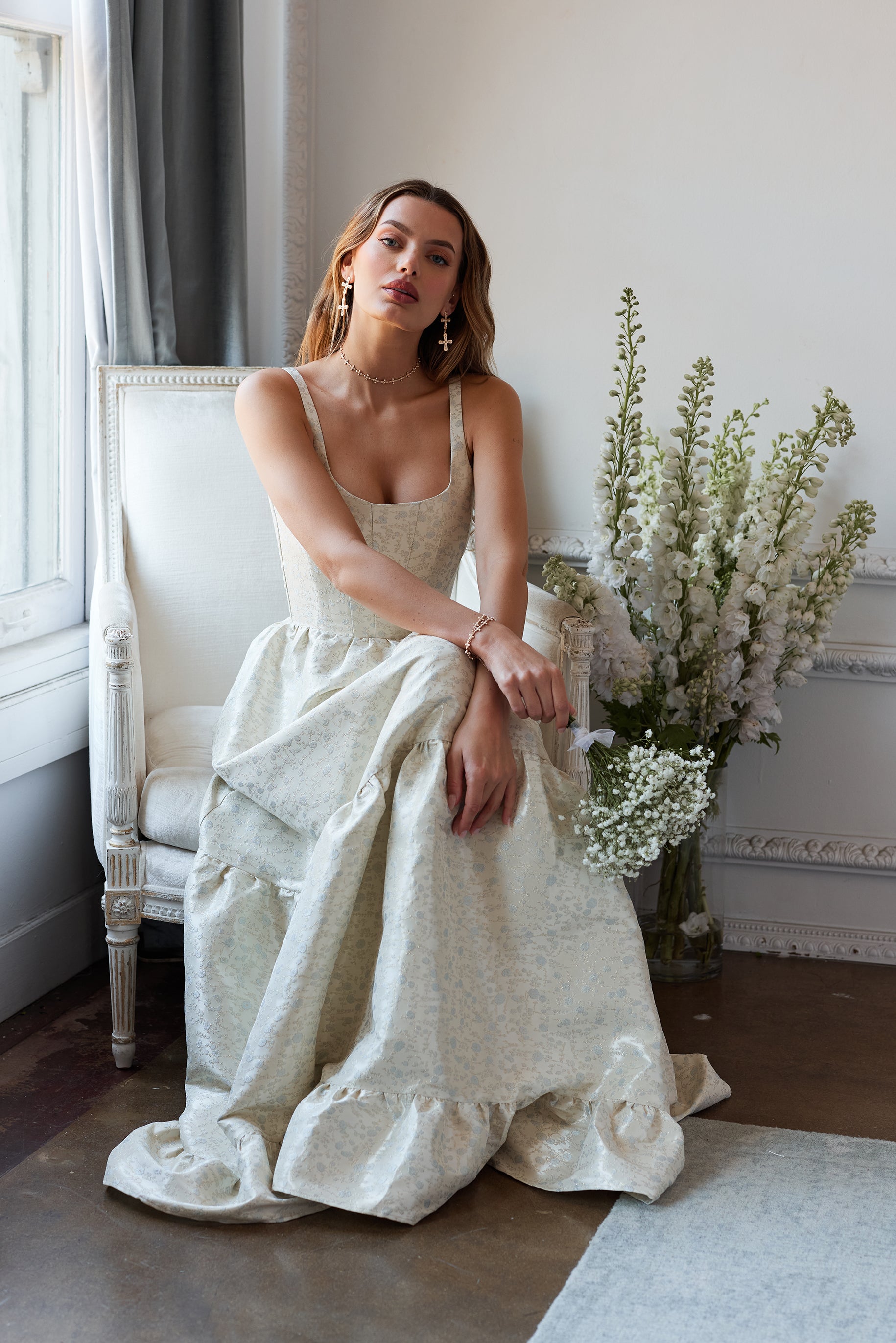 The Avery Dress in Light Blue Duchess 6 / Light Blue Duchess The Avery Dress in Light Blue Duchess 6 / Light Blue Duchess