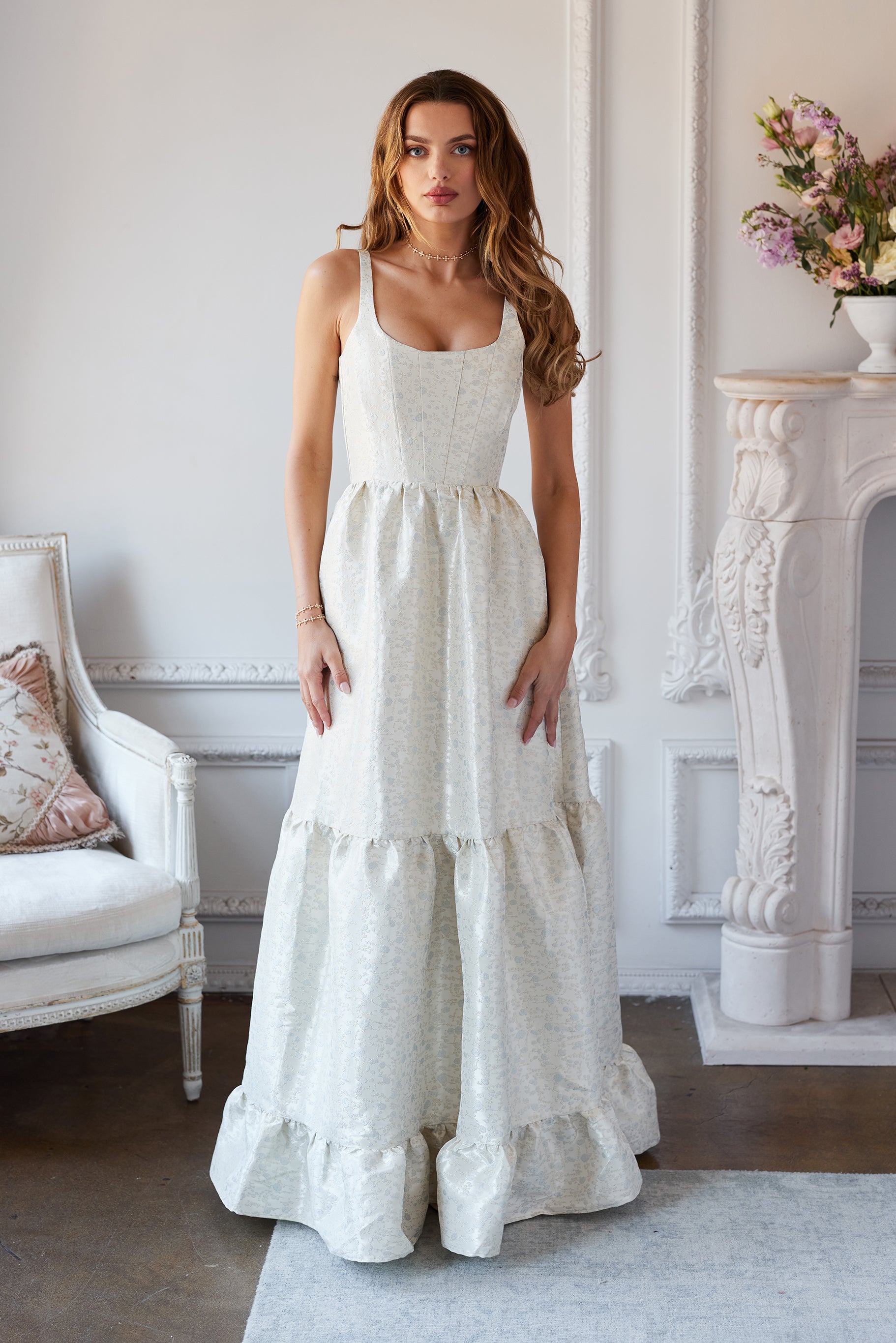 The Avery Dress in Light Blue Duchess 6 / Light Blue Duchess The Avery Dress in Light Blue Duchess 6 / Light Blue Duchess