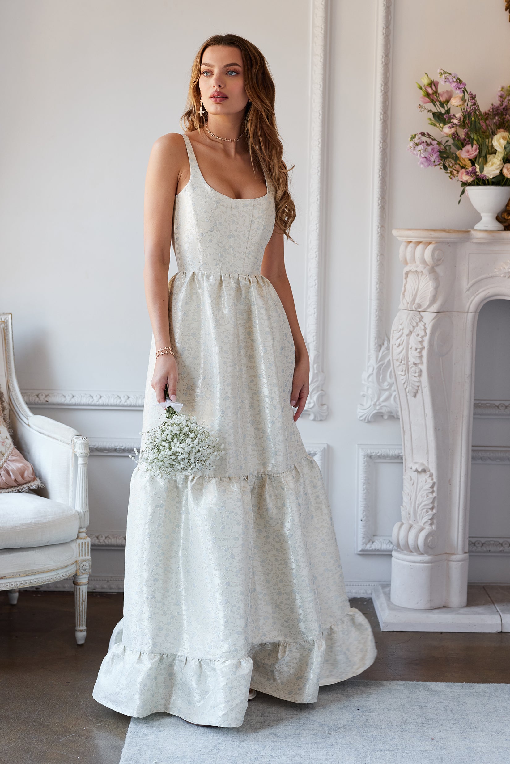 The Avery Dress in Light Blue Duchess 6 / Light Blue Duchess