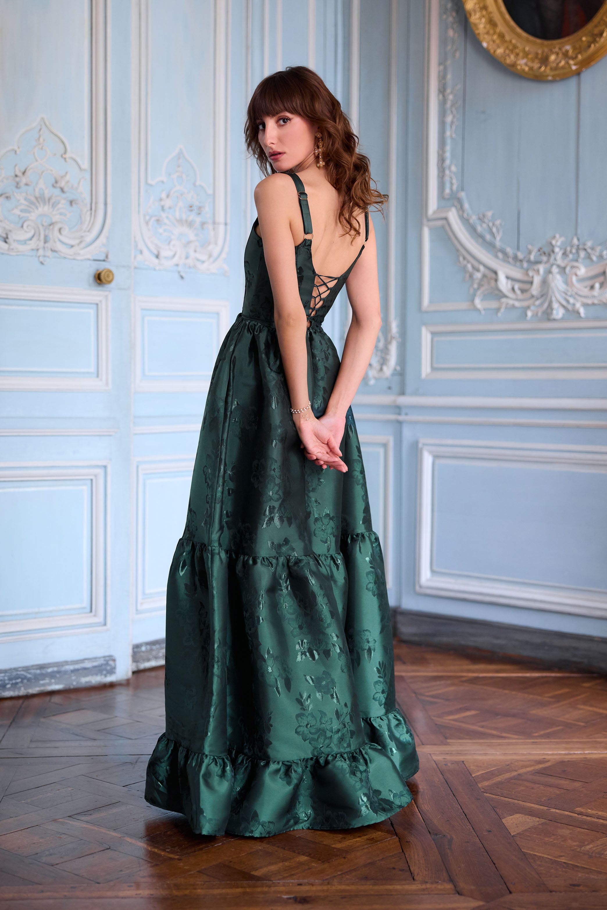 Evening Gown Floral Emerald Green Dress The Avery Dress In Emerald Baroque Floral 00 Emerald Baroque Evening Gown Floral Emerald Green Dress The Avery Dress In Emerald Baroque Floral 00 Emerald Baroque