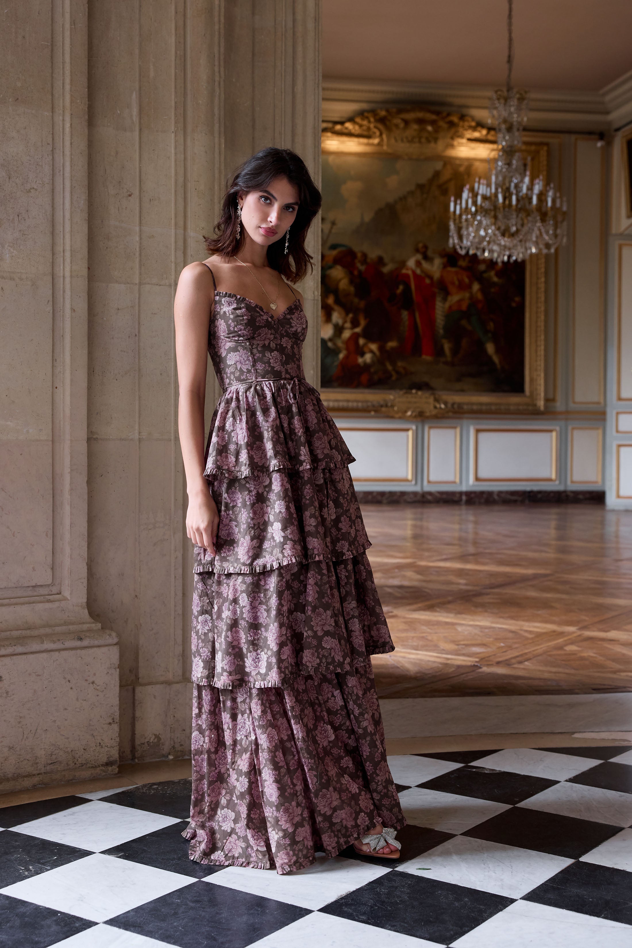 caterina dress in pink rose print The Caterina Dress