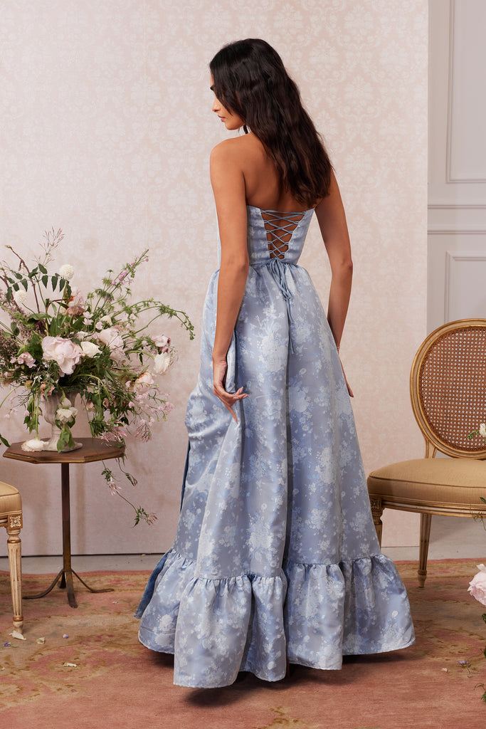 The Charlotte Dress in Denim Blue Windsor – V. Chapman