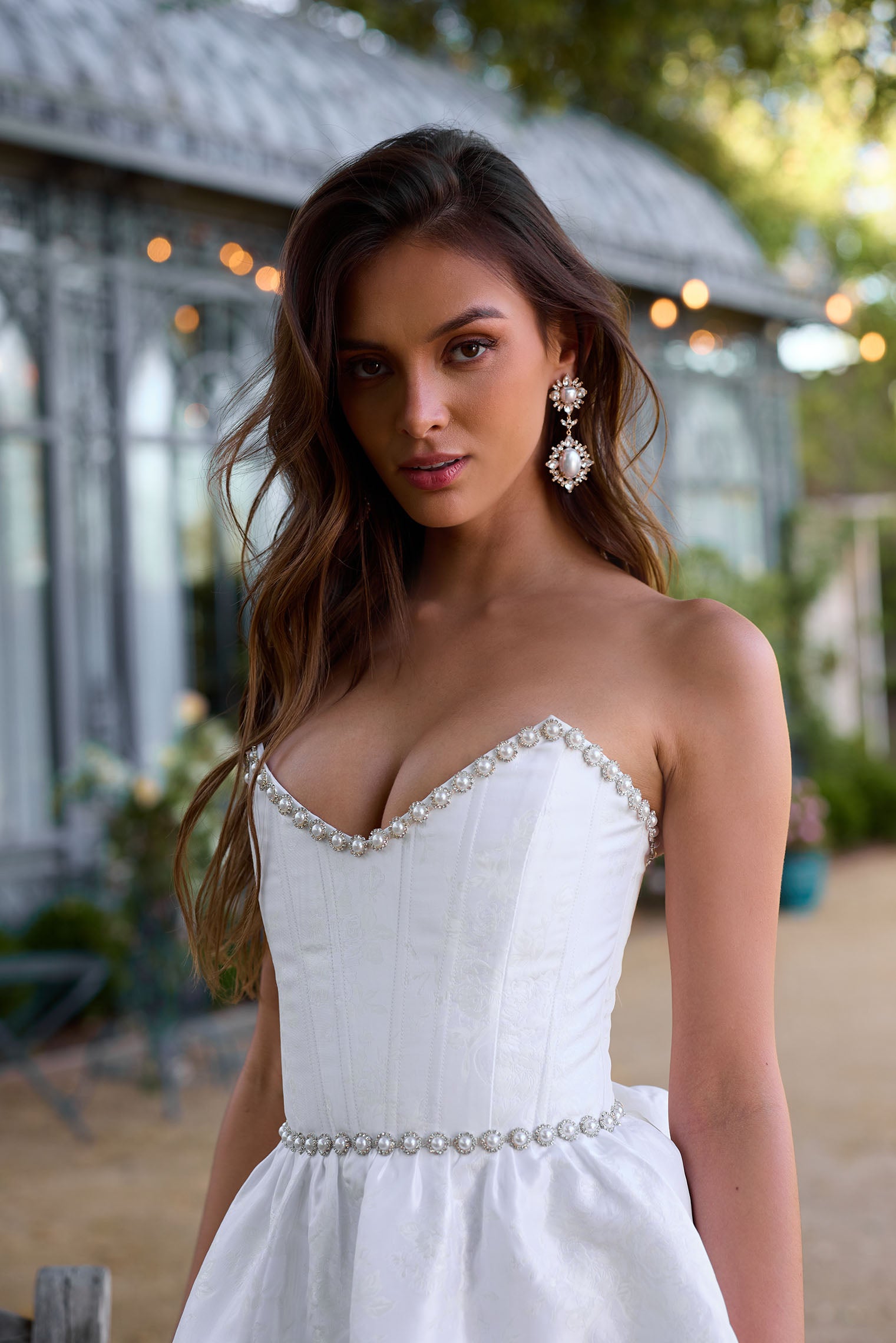 The Evie Dress in White Windsor Brocade 10 / White Windsor Brocade The Evie Dress in White Windsor Brocade 10 / White Windsor Brocade