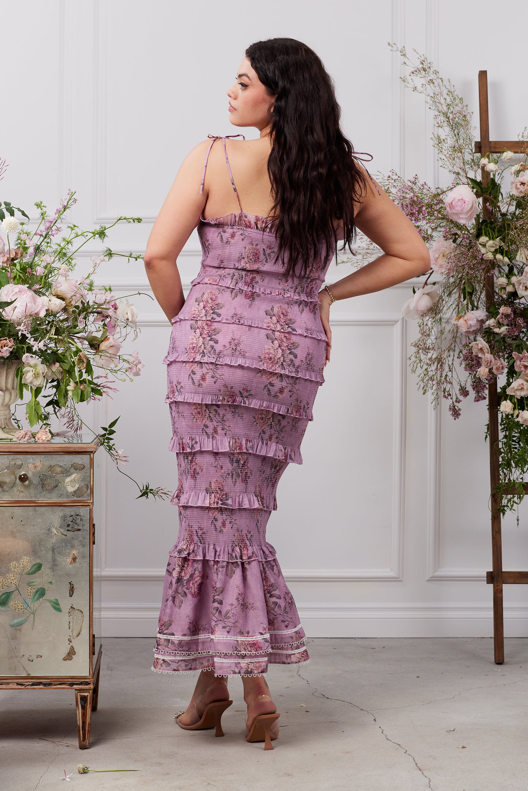 The Geranium Dress in Lilac Tapestry Rose 12 / Lilac Tapestry Rose The Geranium Dress in Lilac Tapestry Rose 12 / Lilac Tapestry Rose