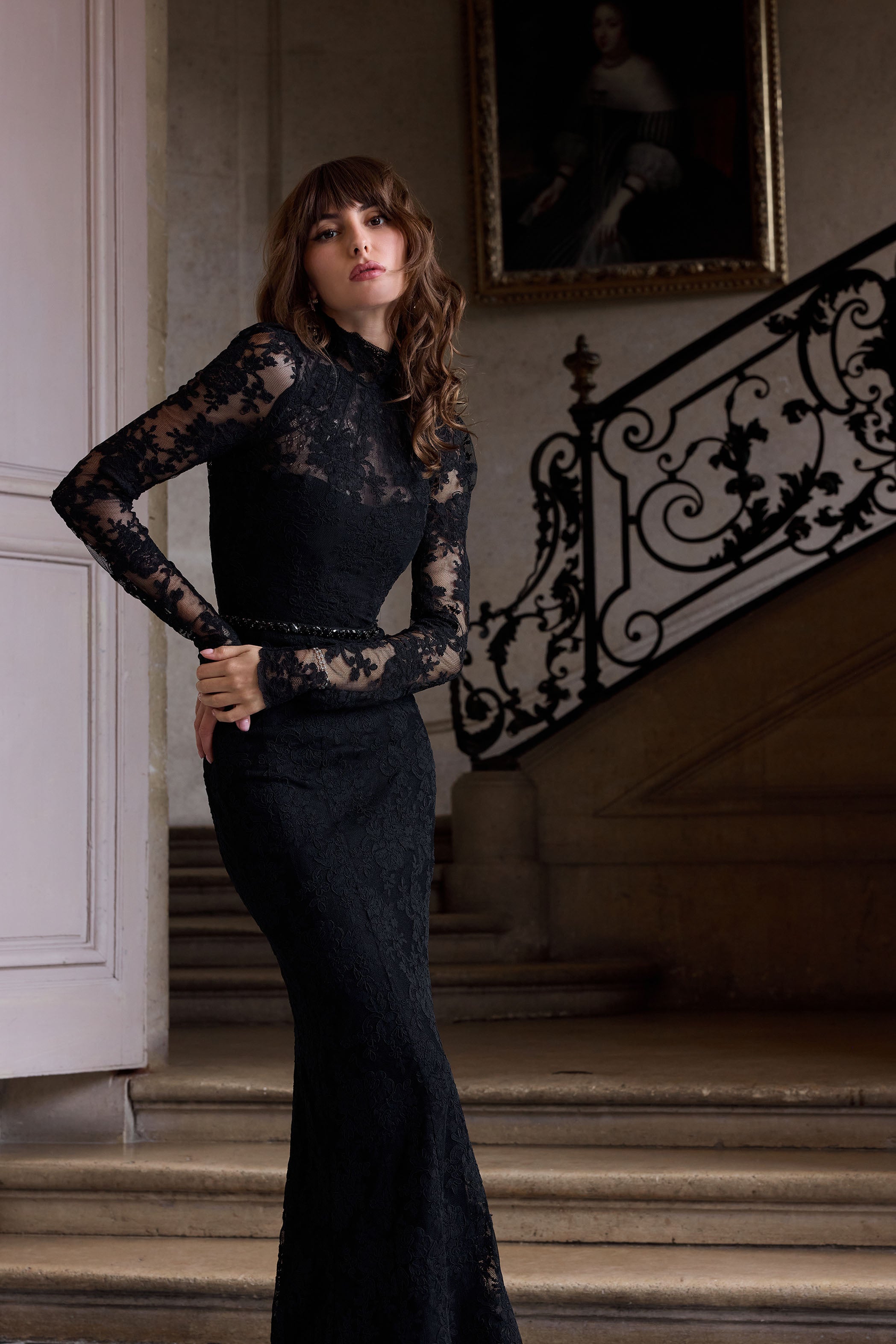The Jules Dress in Black Chantilly Lace 14 / Black Chantilly Lace The Jules Dress in Black Chantilly Lace 14 / Black Chantilly Lace