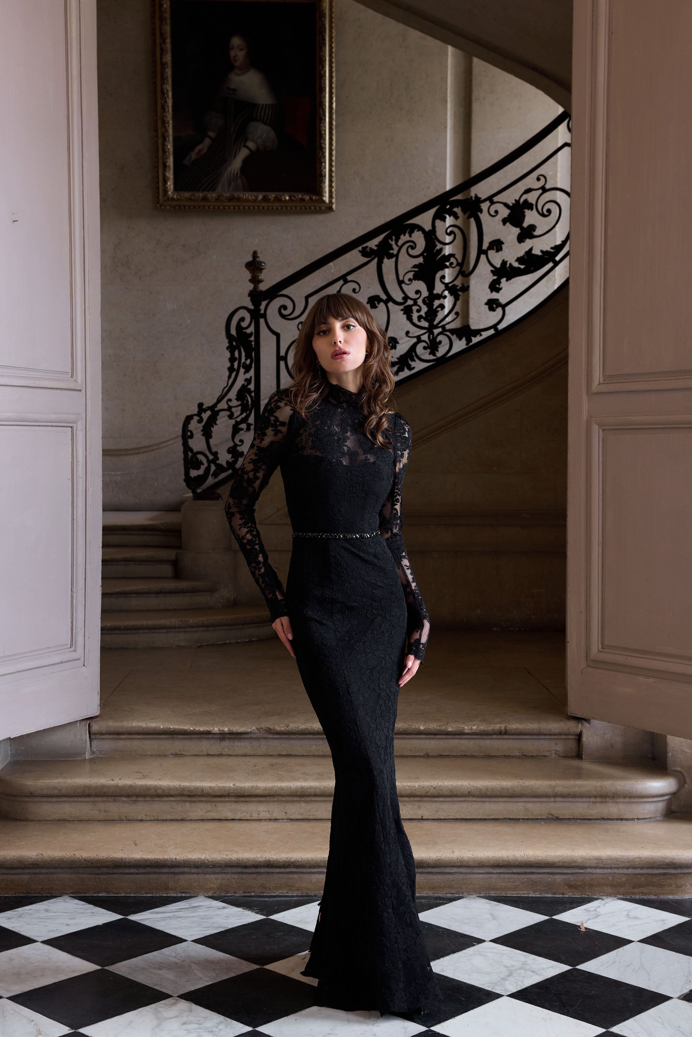The Jules Dress in Black Chantilly Lace 14 / Black Chantilly Lace The Jules Dress in Black Chantilly Lace 14 / Black Chantilly Lace