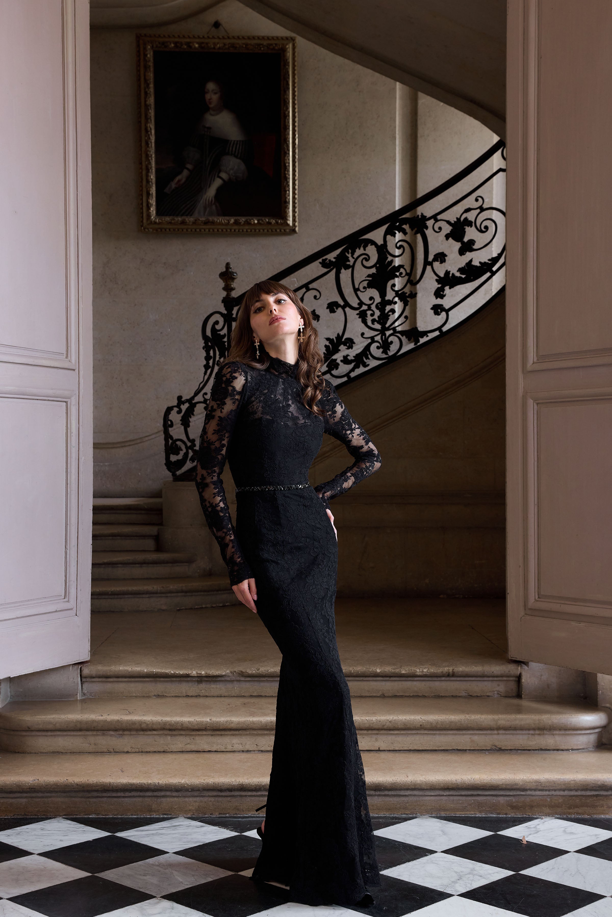 The Jules Dress in Black Chantilly Lace 14 / Black Chantilly Lace