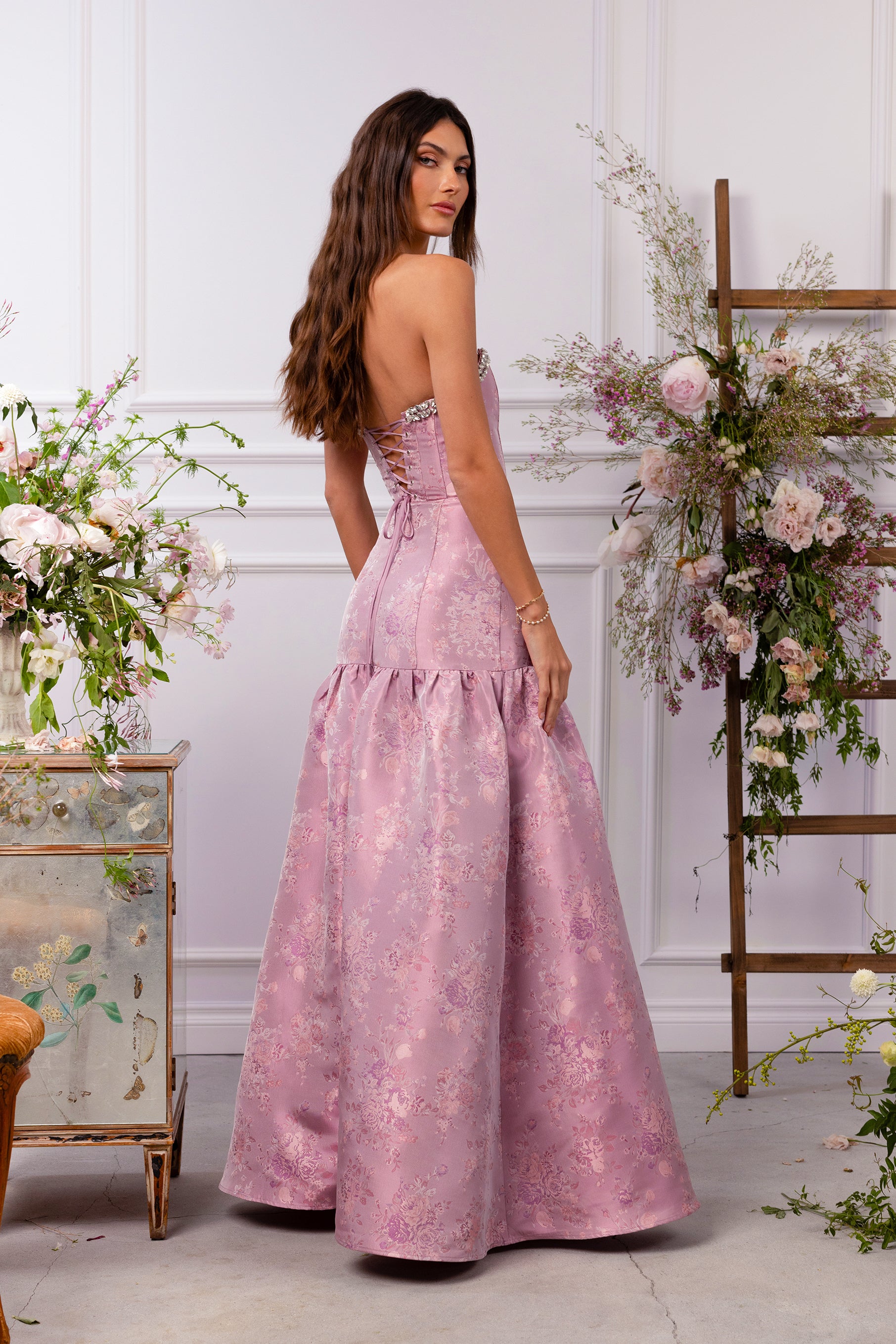 The Linda Dress in Orchid Haze Windsor – V. Chapman