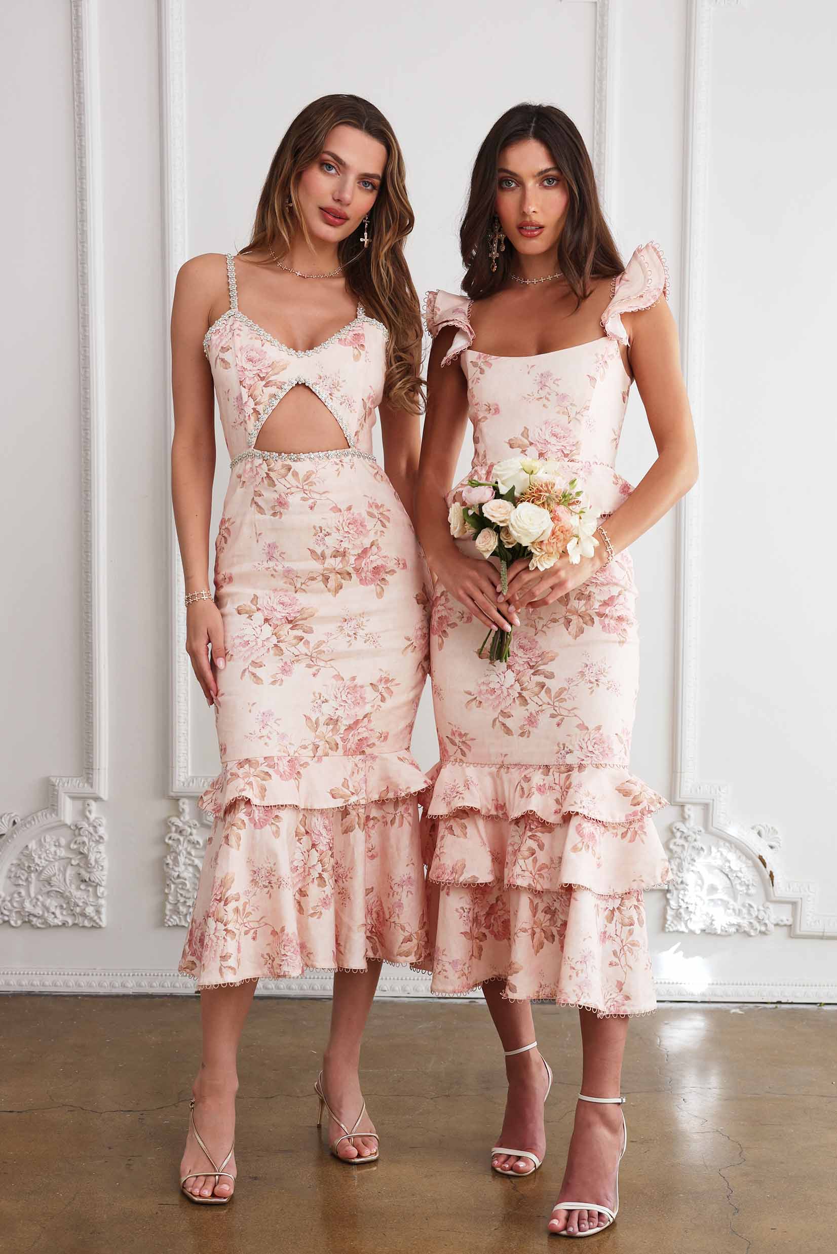 The Luna Dress in Peach Tapestry 14 / Peach Tapestry The Luna Dress in Peach Tapestry 14 / Peach Tapestry