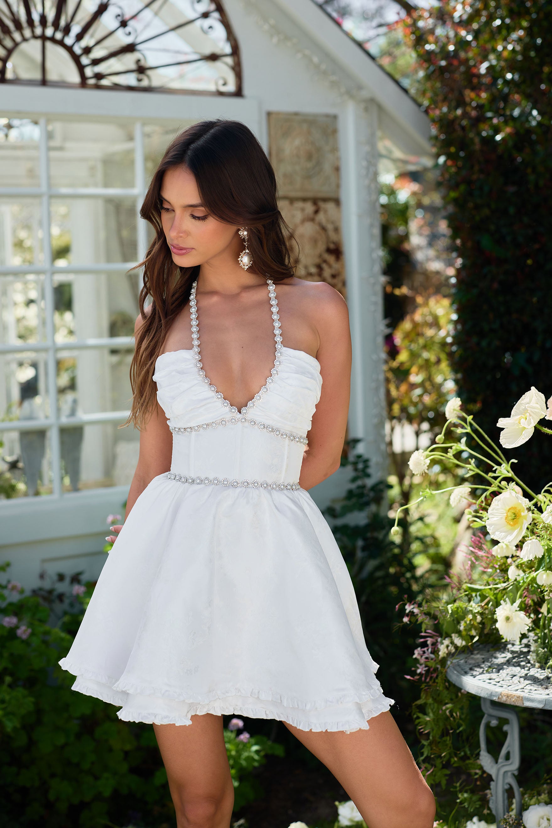 halter dress y2k 1 x Womens Dress Hole to hole distance:17.5