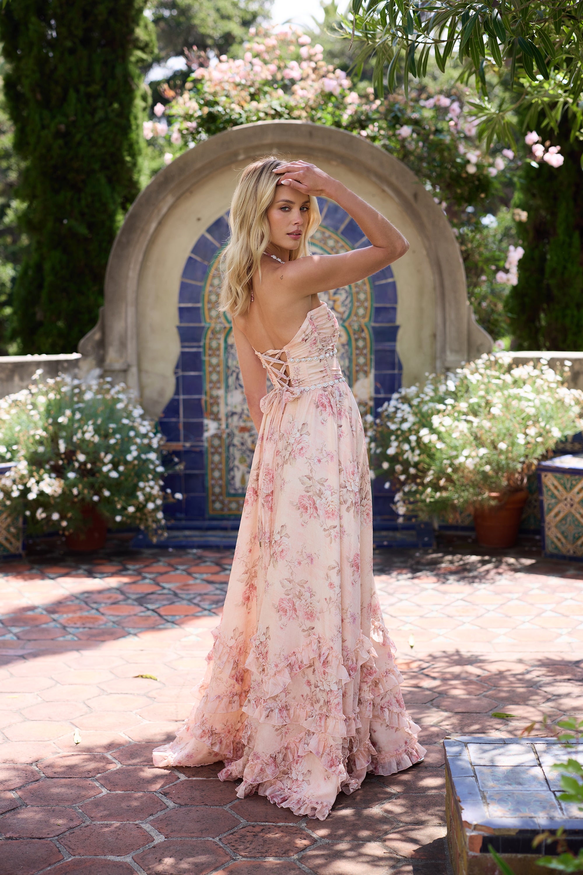 The Scarlette Dress in Peach Tapestry 12 / Peach Tapestry The Scarlette Dress in Peach Tapestry 12 / Peach Tapestry