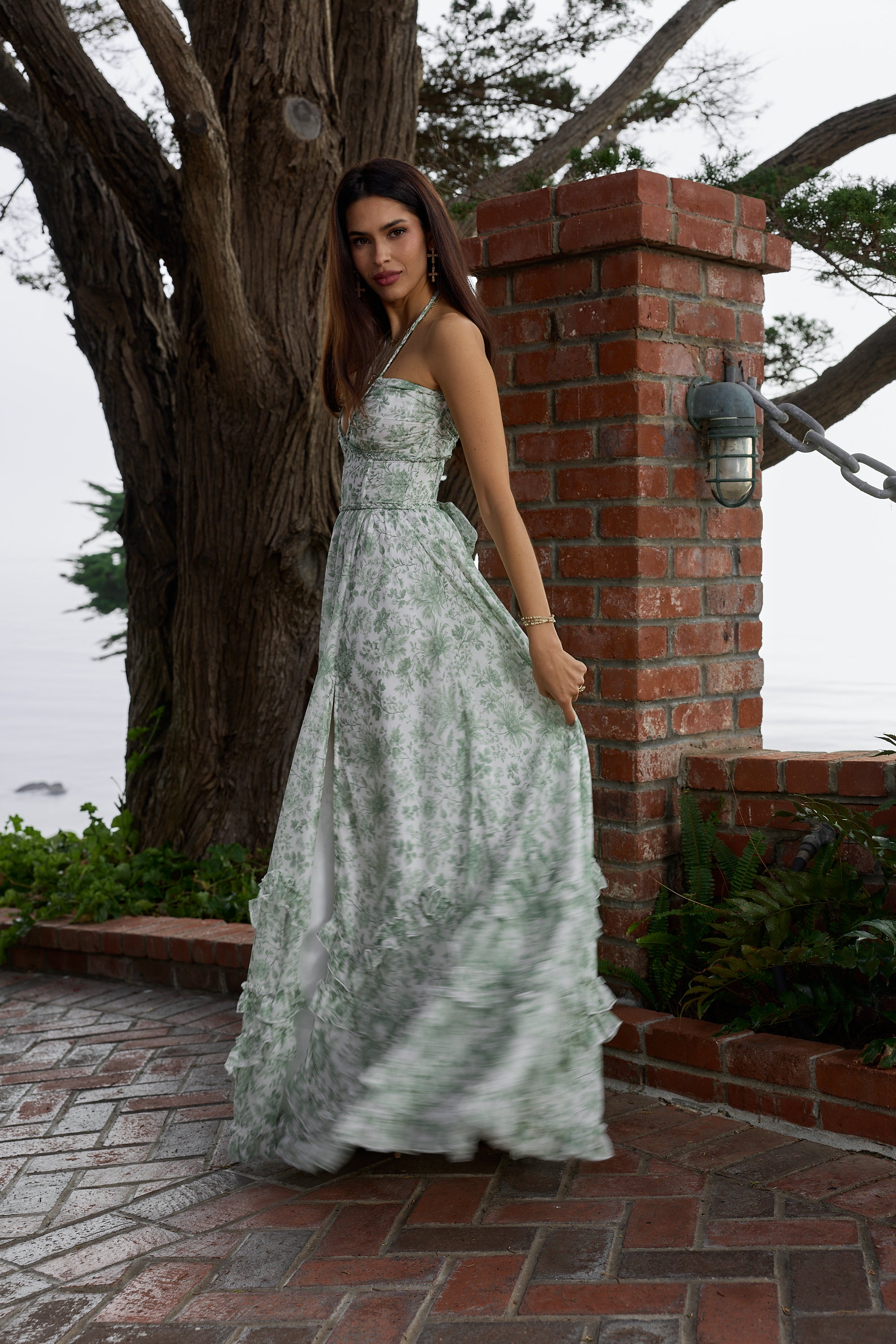 scarlett's green dress The Scarlette in Sage Toile – V. Chapman 12Y/14Y