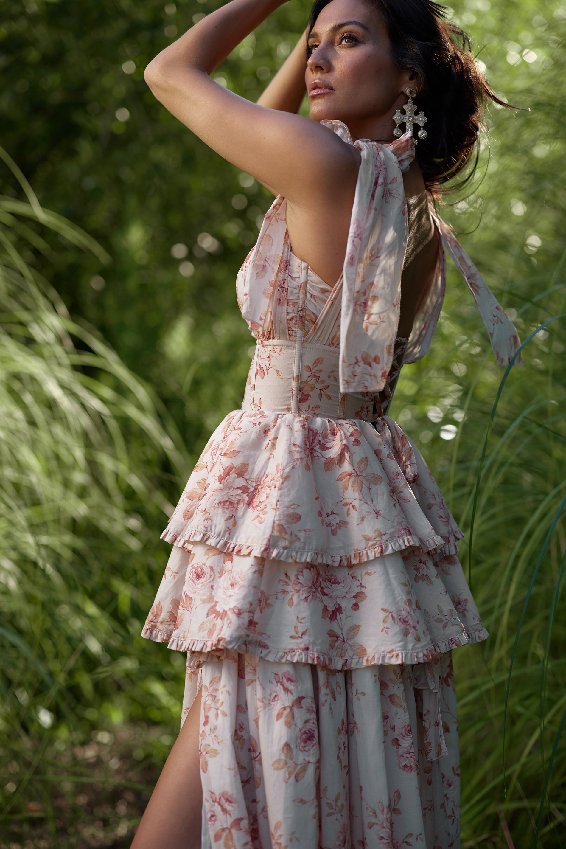 The Maile Dress in Cedar Rose Print - FINAL SALE – V. Chapman