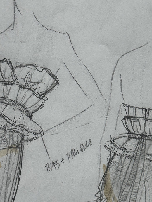 Fashion sketch detail