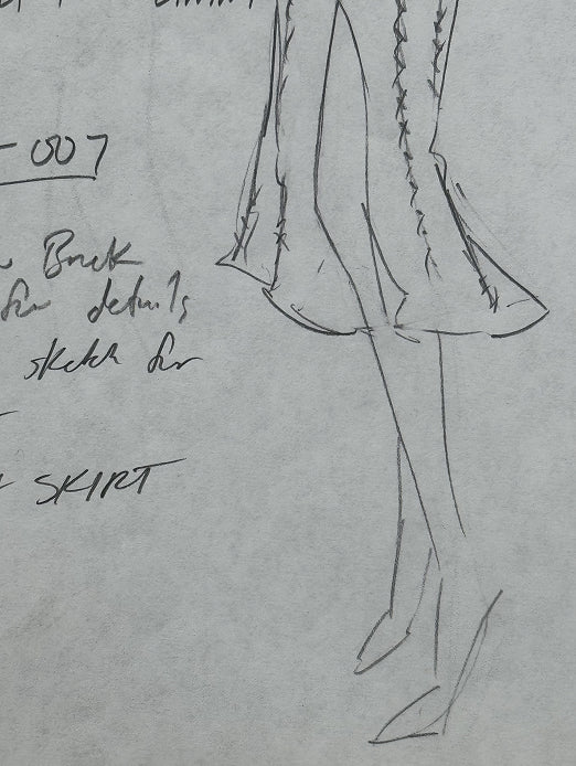 Fashion sketch detail