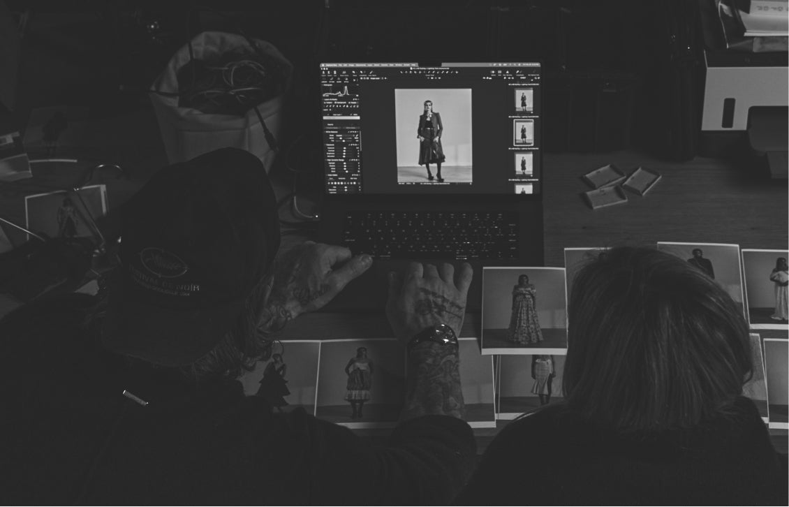 Black and white design process