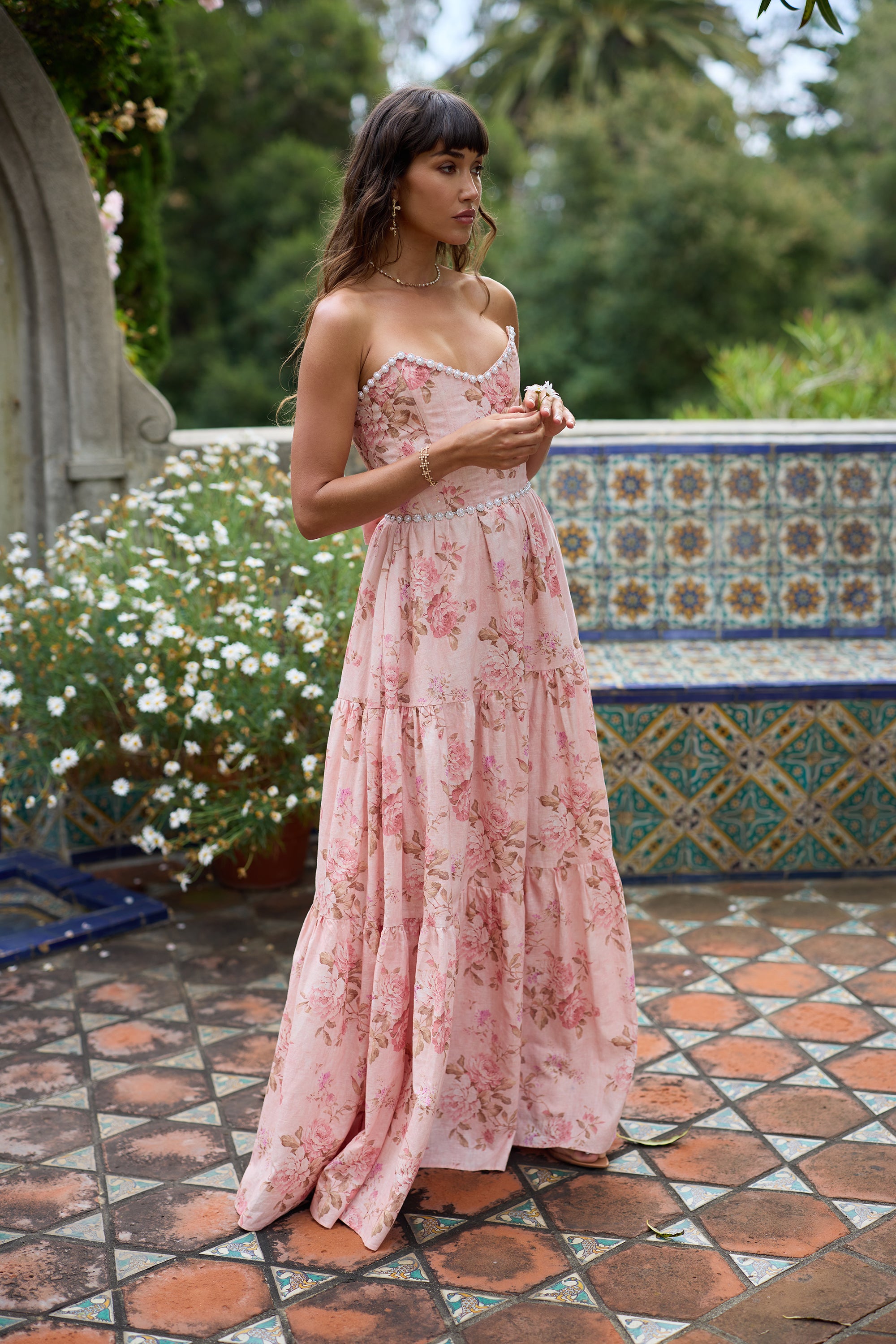 The Vivian Dress in Peach Tapestry 2 / Peach Tapestry The Vivian Dress in Peach Tapestry 2 / Peach Tapestry