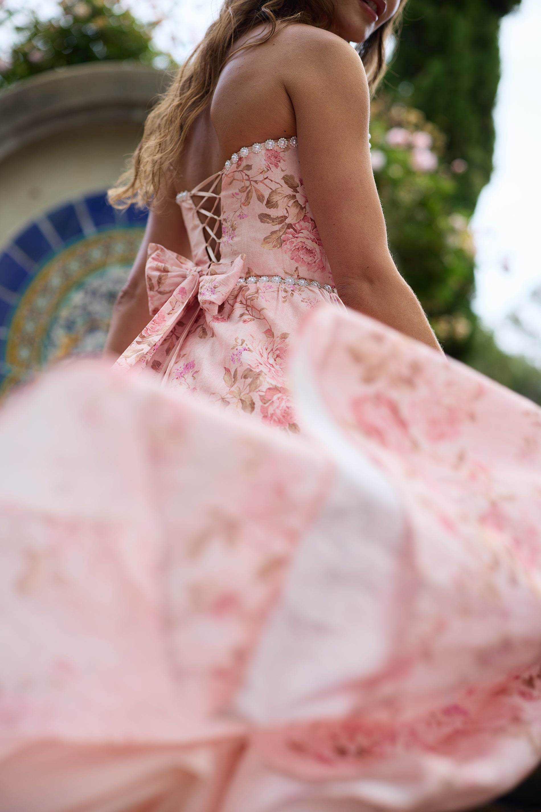 The Vivian Dress in Peach Tapestry 2 / Peach Tapestry The Vivian Dress in Peach Tapestry 2 / Peach Tapestry