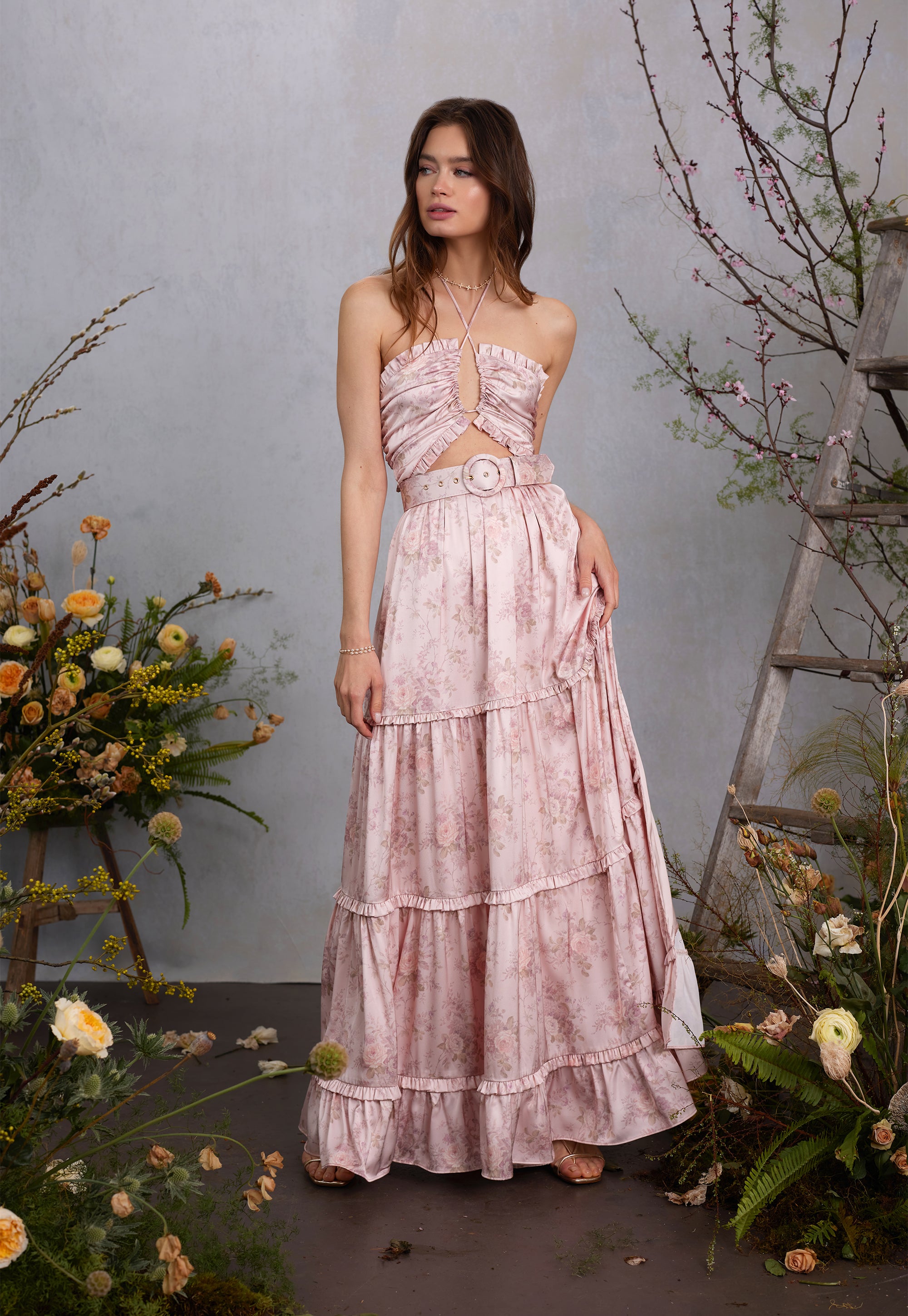 The Penelope Dress in Blush Bouquet – V. Chapman