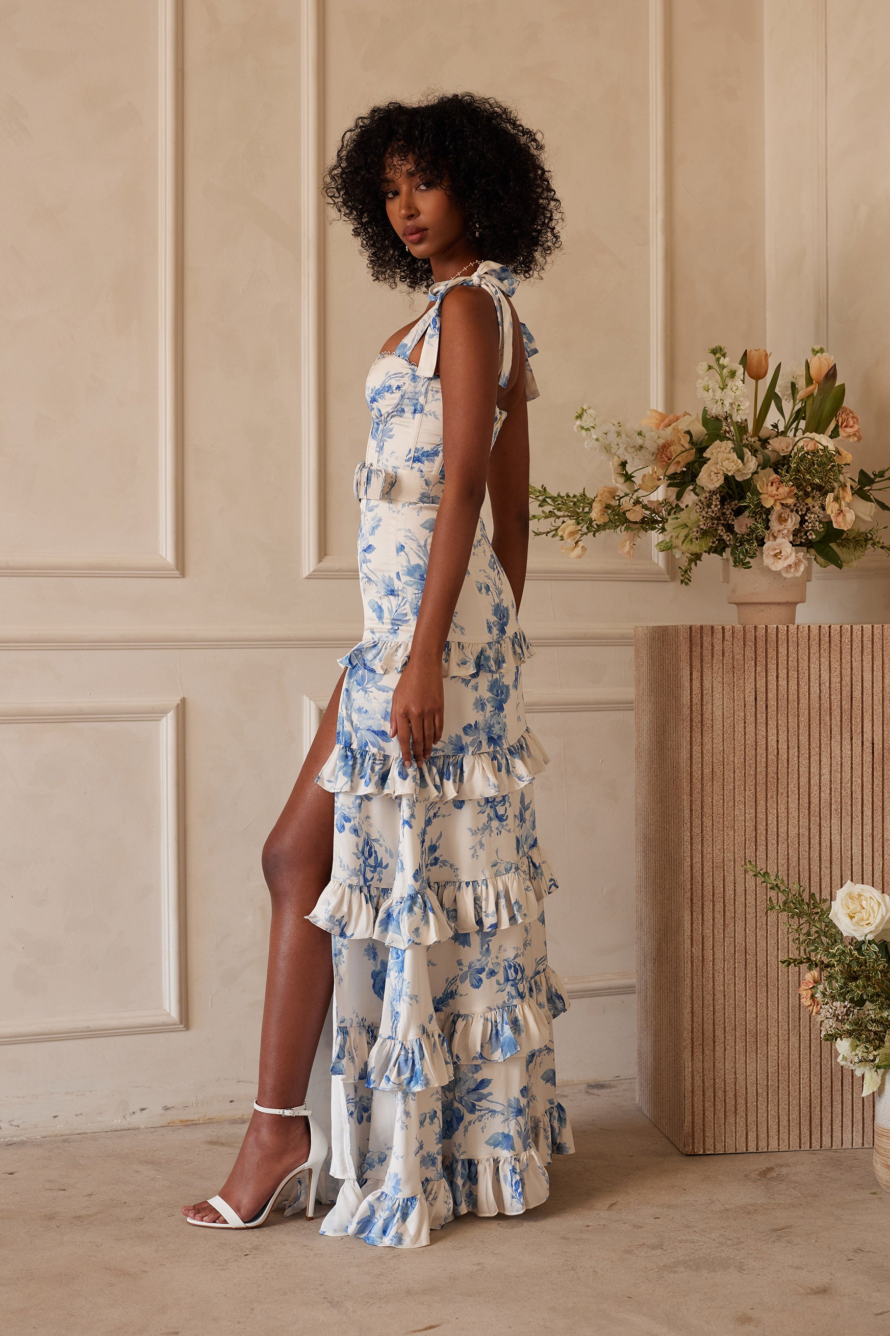 The Lisianthus Dress in Provencal Blue Floral 12 / Provencal Blue Floral